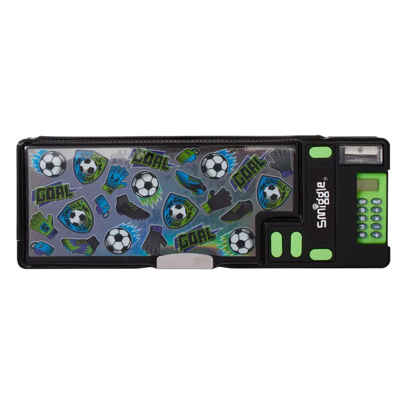Smiggle Vibin Pop-Out Zip Pencil Case – Matte Black 1