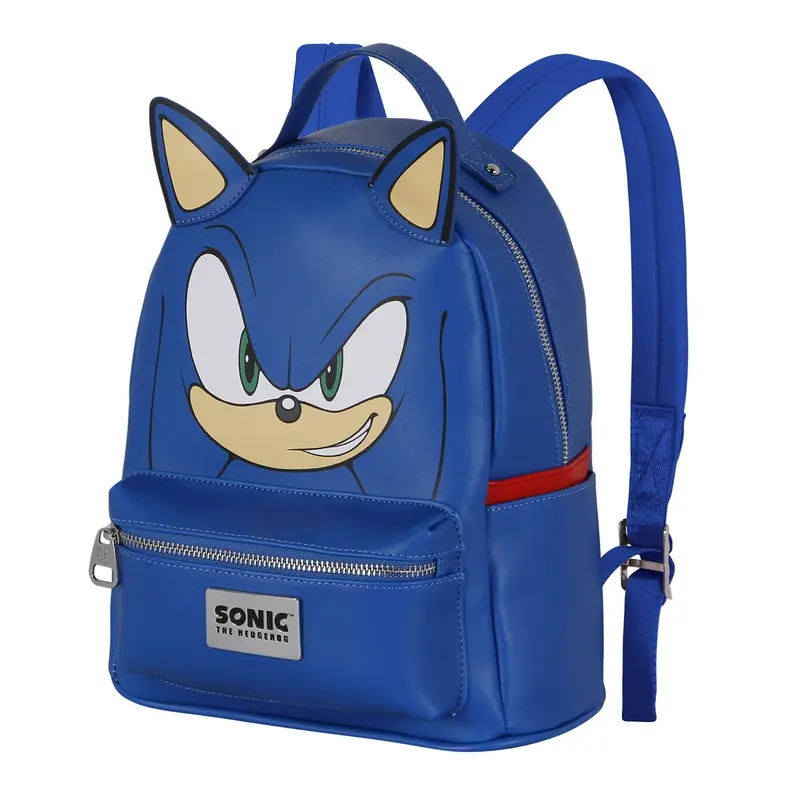 Sonic The Hedgehog Blue Heady Backpack – 29 Cm, Character-Front Design 1