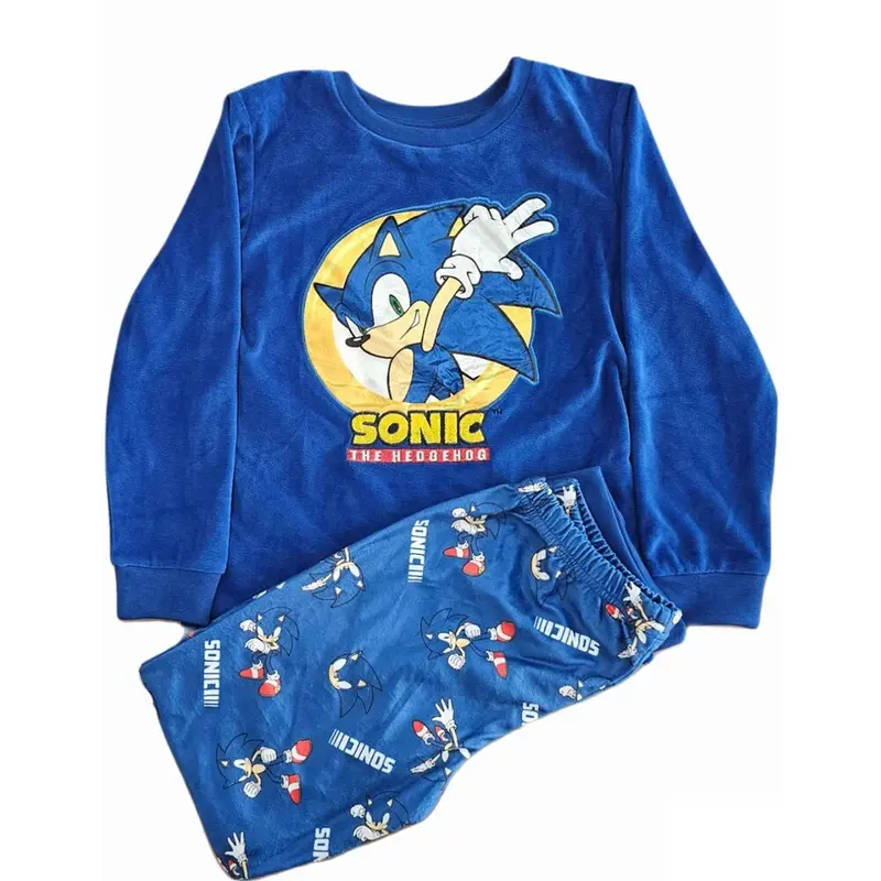 Sonic The Hedgehog Velvet Pyjama Set – Soft Sleepwear 1
