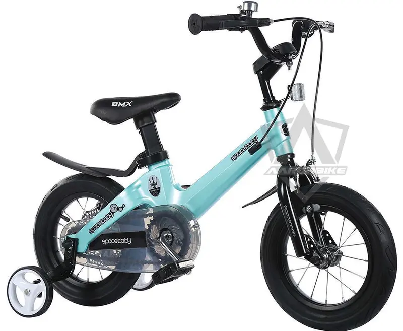 Spacebaby 12-Inch Bmx Bike – Aqua Toddler Bike With Training Wheels 1