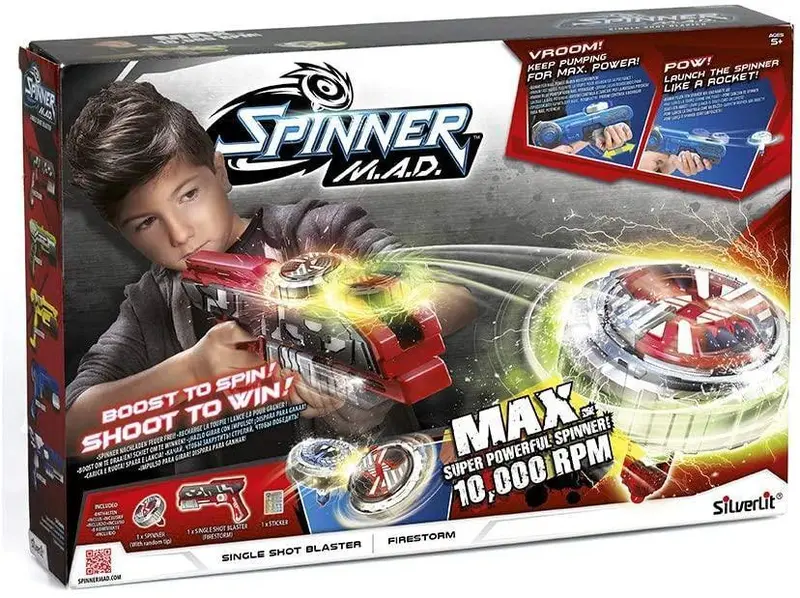 Spinner M.A.D. Single Shot Blaster – Red Themed Projectile Toy 1