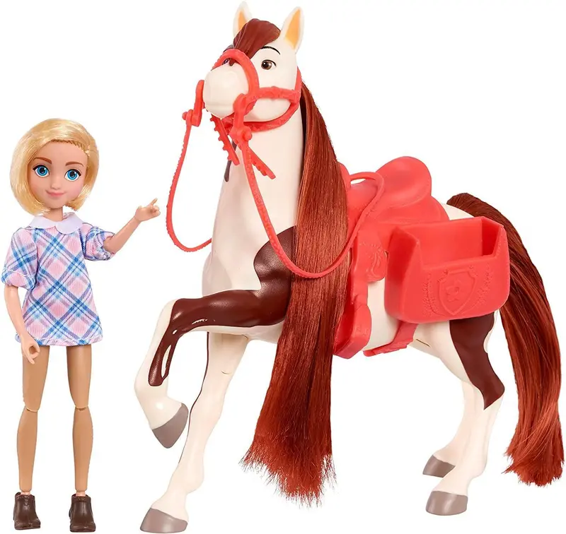 Spirit: Dreamworks Abigail & Boomerang Horse Playset – Small Collectible Duo 1