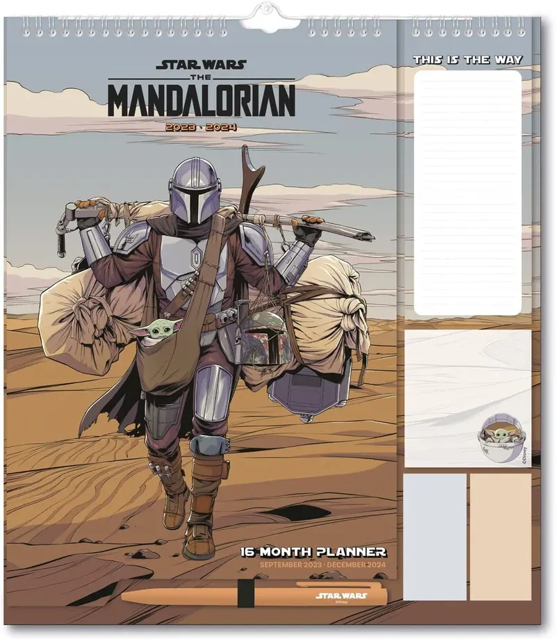 Star Wars The Mandalorian 2024 Wall Calendar 1