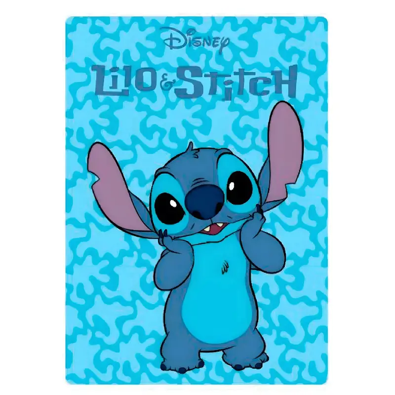 Stitch Blue Polar Fleece Blanket – Disney Licensed Cozy Cover 1