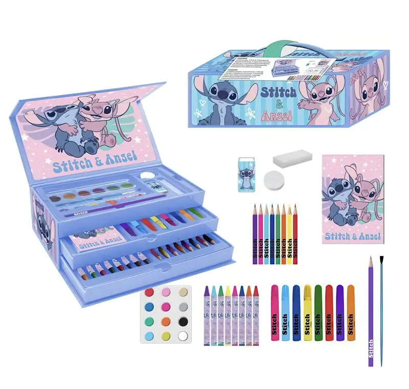 Stitch-Themed Coloring Stationery Case – Disney School Supply 1