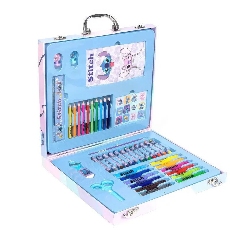 Stitch-Themed Colouring Stationery Organizer – Disney School Case 1
