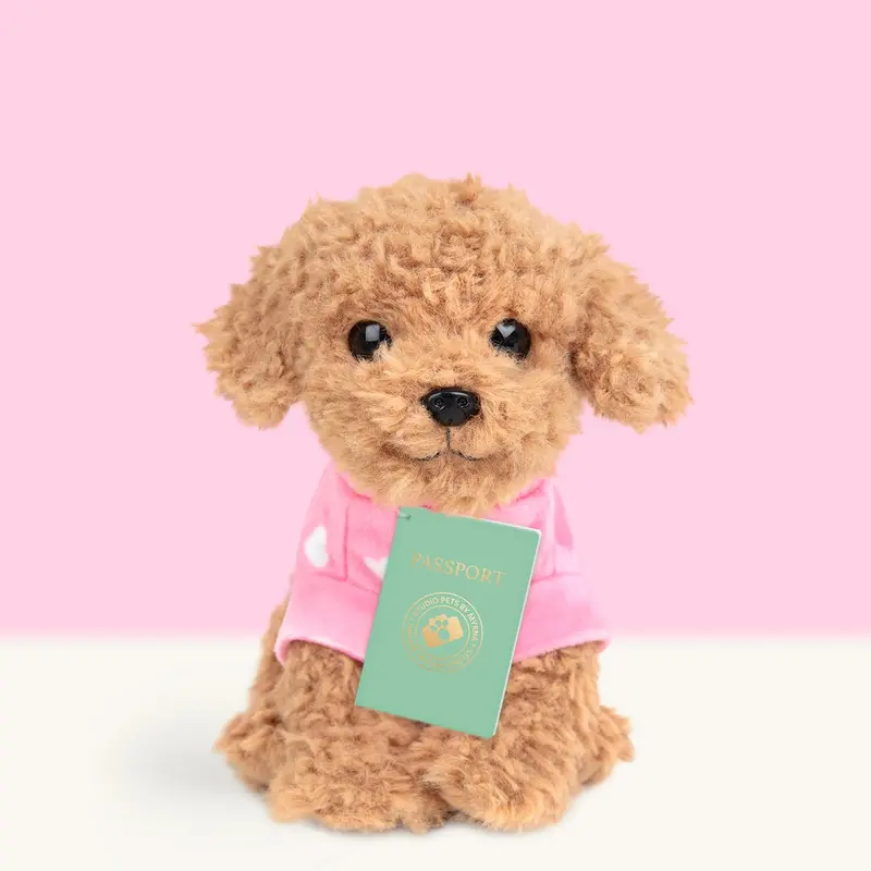 Studio Pets Cookie Toy Poodle Plush – 16Cm Curly-Coated Stuffed Dog 1