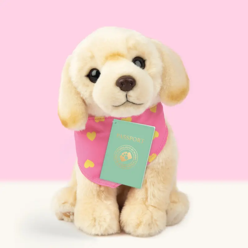 Studio Pets Happy Cuddle Blonde Labrador Plush – 23Cm Snuggly Canine Toy 1