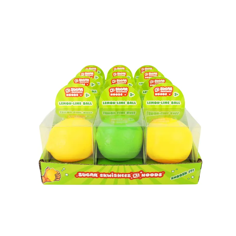 Sugar Skwisheez Noods Lemon/Lime Ball – Citrus-Themed Squishy Collectible 1