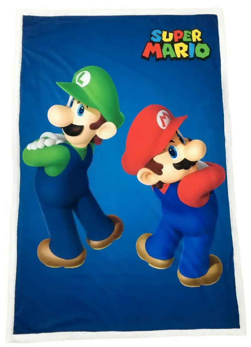 Super Mario Bros Inspired Polar Fleece Blanket – Warm & Lightweight 1