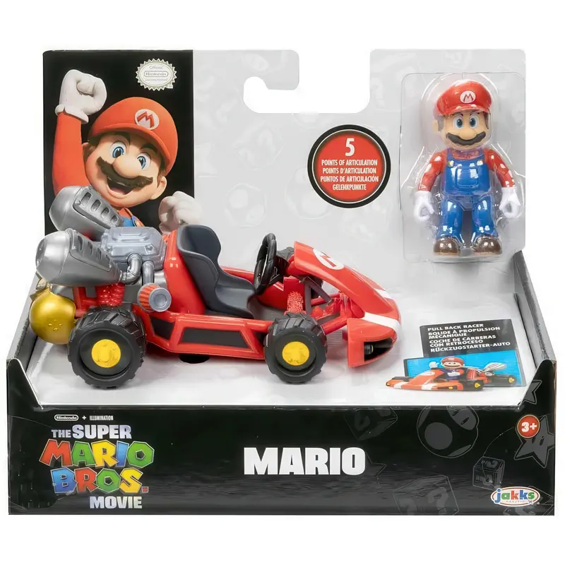 Super Mario Bros. Movie Character Figure With Mini Kart – 7Cm Set 1