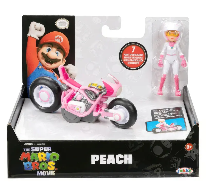 Super Mario Bros. Movie Peach Figure With Mini Kart – 7Cm Collectible 1