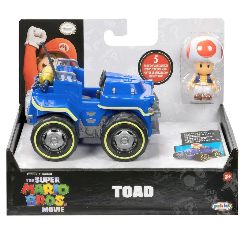 Super Mario Bros. Movie Toad Figure With Mini Kart – 7Cm Collectible 1