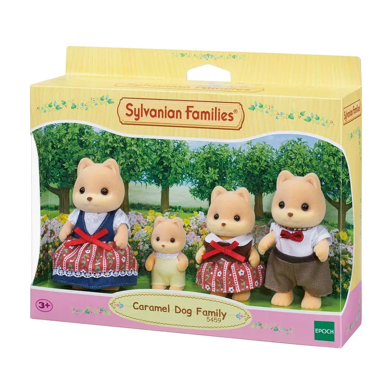 Sylvanian Families Caramel Dog Family Set – Collectible Animal Figures 1