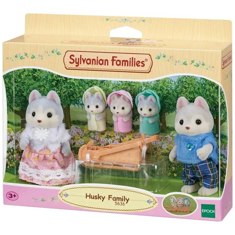 Sylvanian Families Husky Family Set – Detailed Animal Figurines 1