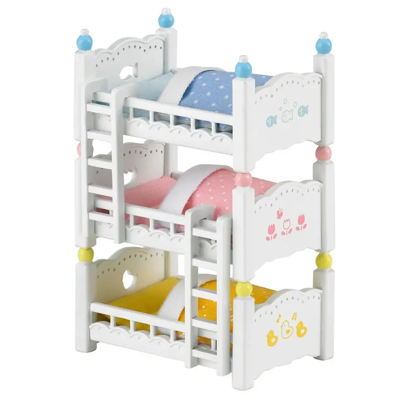 Sylvanian Families Triple-Level Bunk Bed Set 1