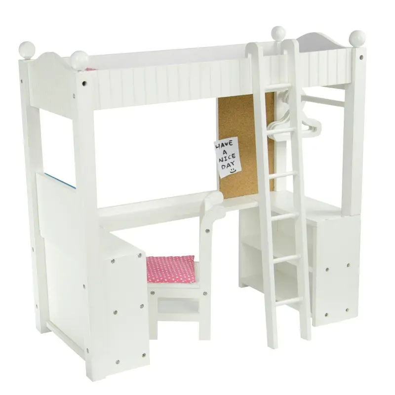 Teamson Little Princess Dorm Bunk Desk – Dual-Level Study & Sleep Setup For 18-Inch Dolls (Td-0204A) 1