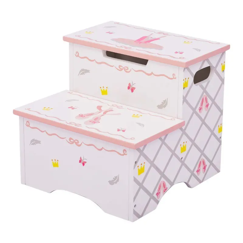 Teamson Swan Lake Step Stool – Decorative Storage Step With Elegant Design (Td-12719A) 1