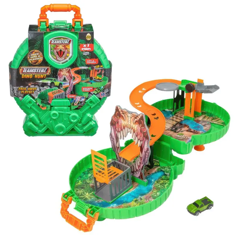 Teamsterz Dino Hunt Portable Wheel-Based Playset 1