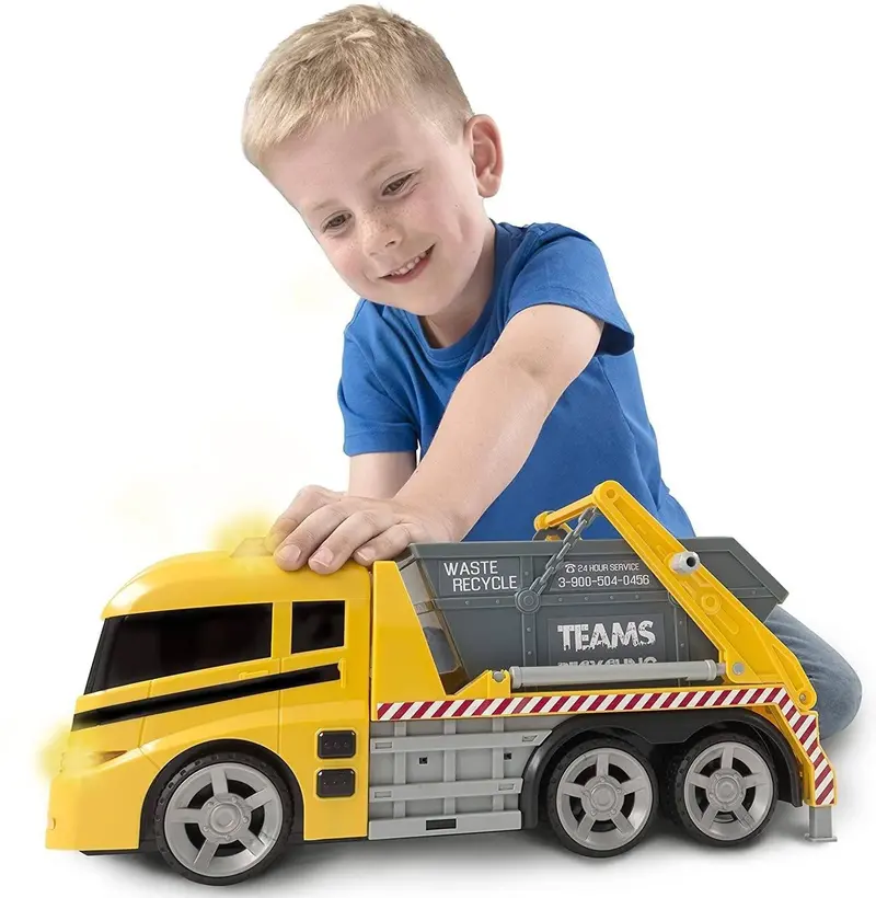 Teamsterz Large Light-And-Sound Yellow Skip Lorry – Interactive Toy Truck 1