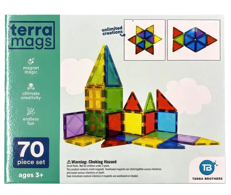 Terra Mags 70-Piece Magnetic Building Tiles Kit 1