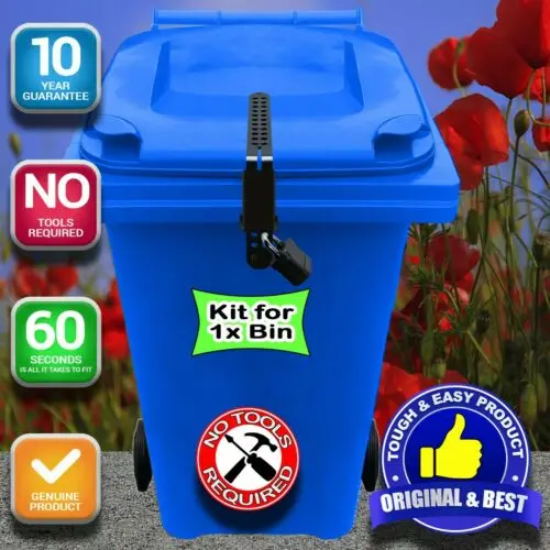 Tool-Free Wheelie Bin Lid Lock – Quick-Attach Strap System 1