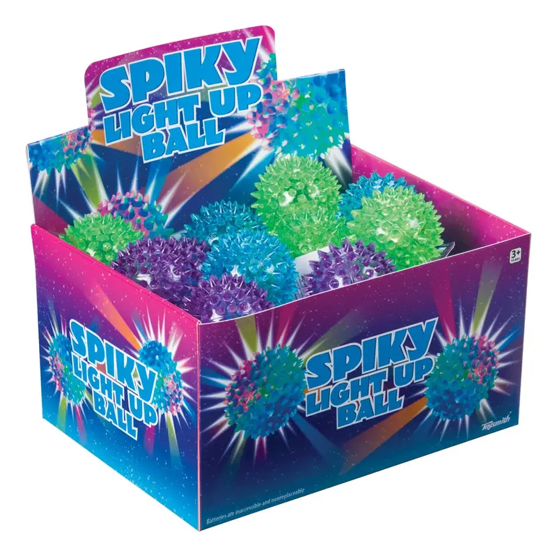 Toysmith Flashing Spiky Ball – Led-Equipped Bouncy Stress Reliever 1