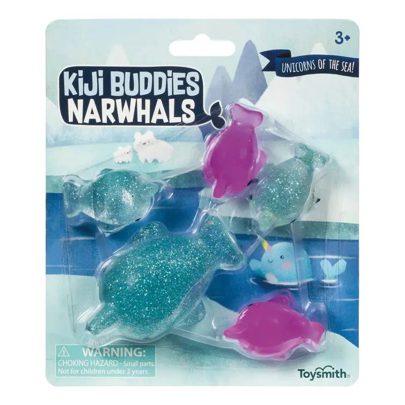 Toysmith Kiji Buddies Narwhal Plush Figures 1