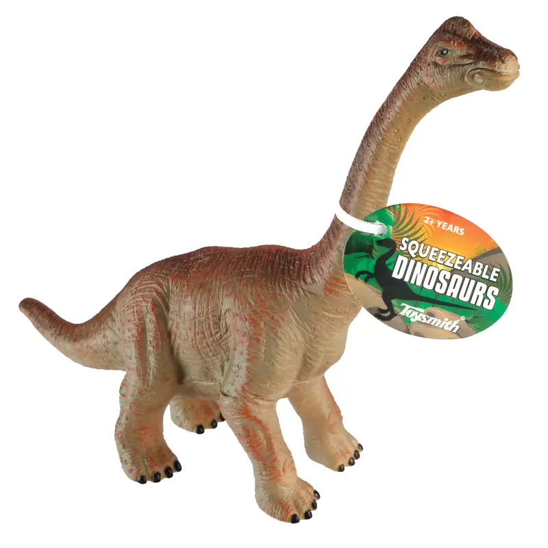 Toysmith Squeezable Dino Toys – Flexible, Sensory-Friendly Dinosaur Figures 1