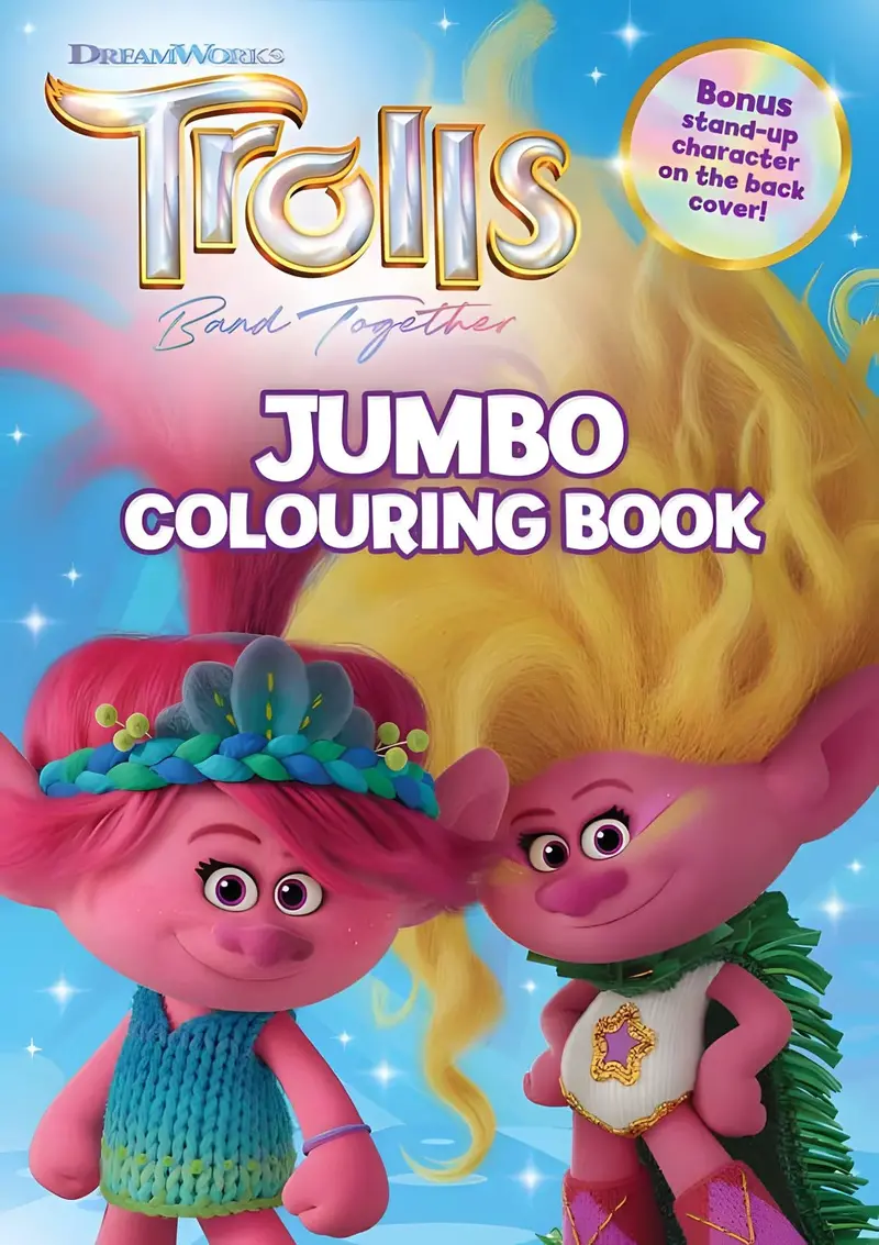 Trolls Jumbo Coloring Book – 3-Pack Activity Set 1