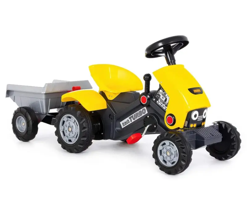 Turbo 2-Pedal Ride-On Tractor With Removable Trailer 1