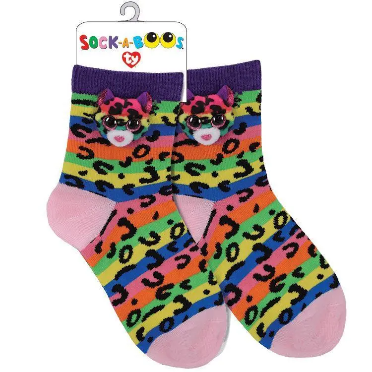 Ty Beanie Boo Dotty Leopard Slipper Socks – Trendy Kids' Pair 1
