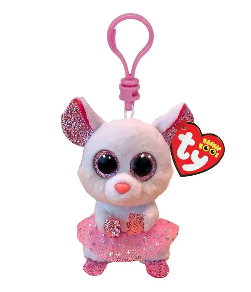 Ty Beanie Boo Nina The Mouse Clip – 7 Cm Adorable Mini Plush 1