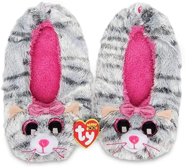 Ty Beanie Boos Slipper Socks – Kiki The Cat Design 1