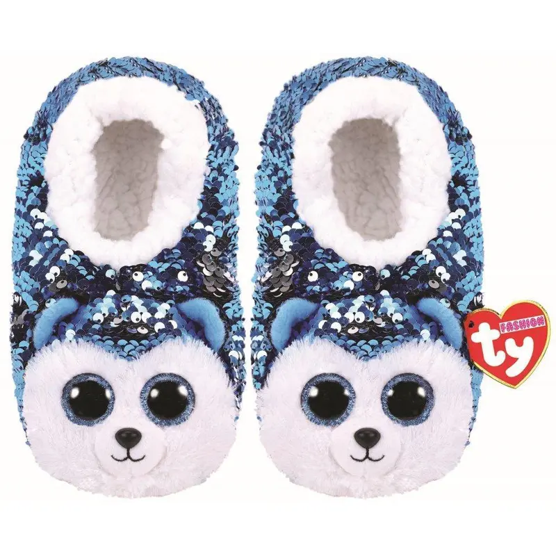 Ty Beanie Boos Slipper Socks – Slush The Husky Design 1