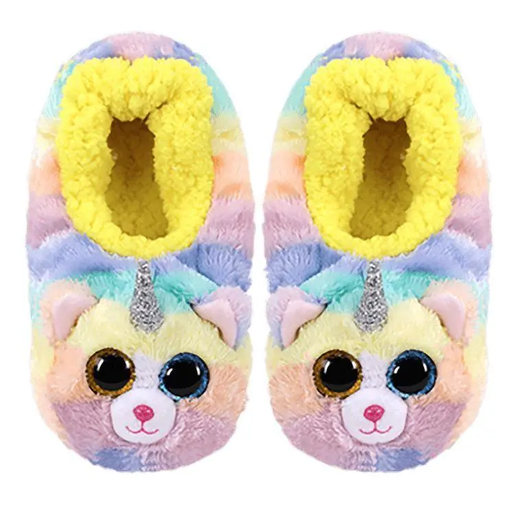Ty Fashion Heather Cat Slippers – Kids' Size 32–34 1