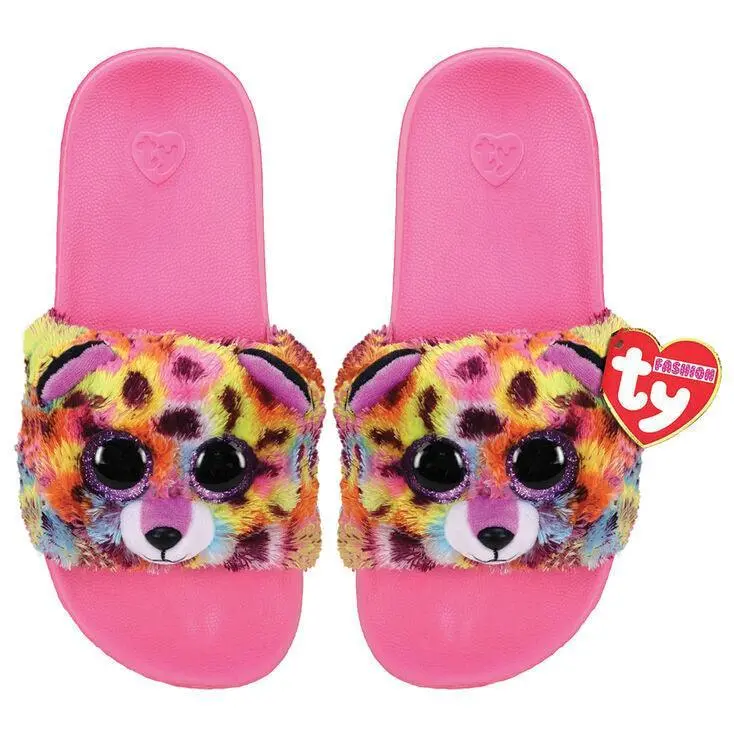 Ty Giselle Leopard Slide Slippers – Cozy Indoor Slides (Eu 32–34) 1