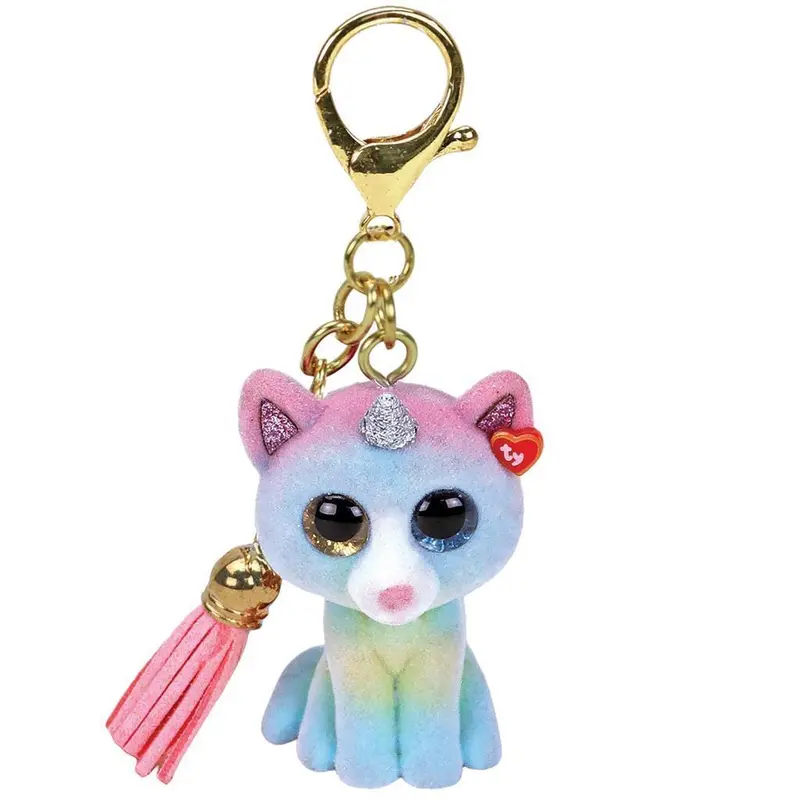 Ty Mini Boo'S Heather Cat Clip – 9 Cm Adorable Keychain Accessory 1