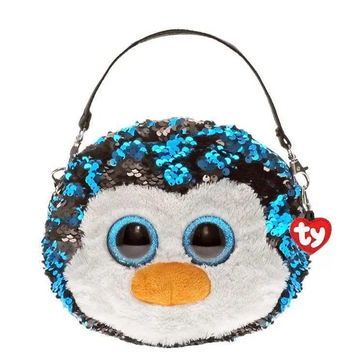 Ty Reversible Sequin Penguin Purse With Waddling Motion 1
