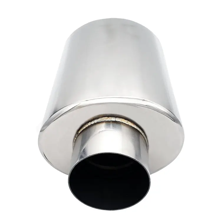 Ultra-Quiet 2.25" Inlet/Outlet Resonator – 13.75" Long, 304 Stainless Steel 1