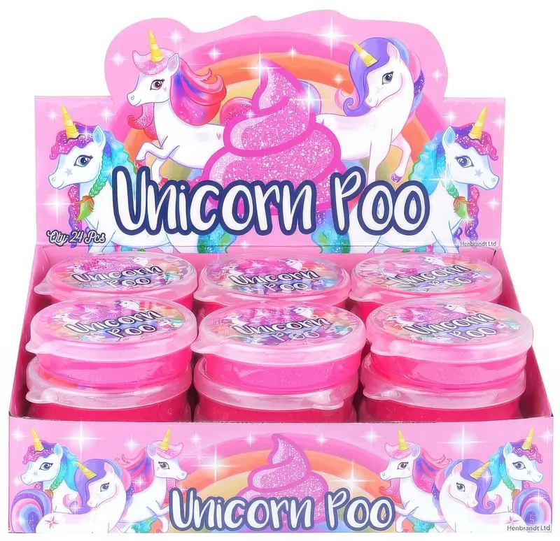 Unicorn Poo Glitter Slime – Pink Sparkly Sensory Play Material 1