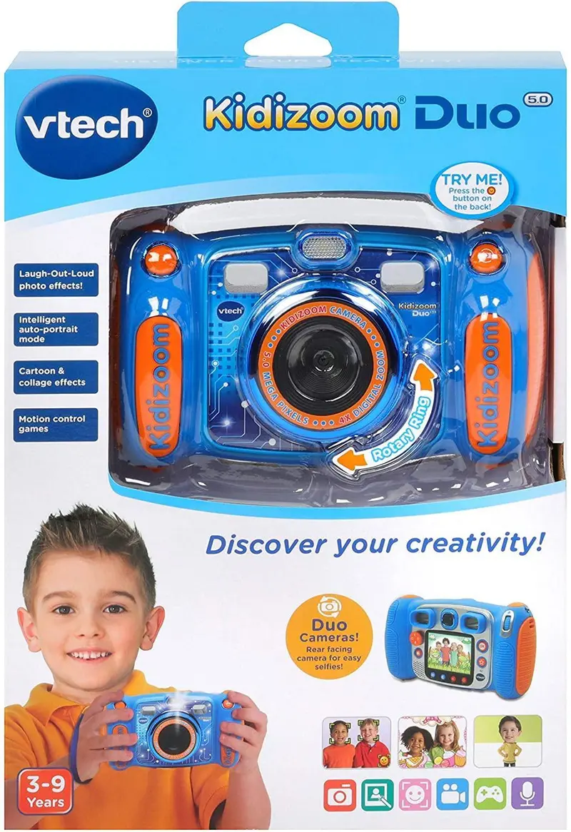 Vtech Kidizoom Duo 5.0 Dual-Lens Kids Camera – Blue Digital Imaging Device 1