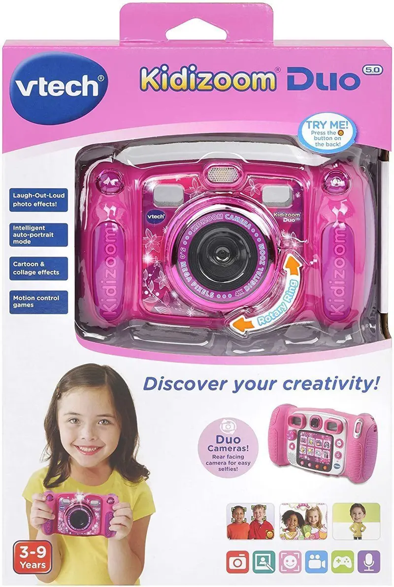 Vtech Kidizoom Duo 5.0 Dual-Lens Kids’ Camera – Pink Digital Camera For Children 1