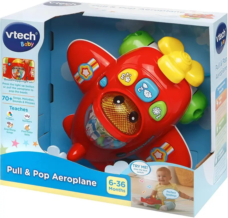 Vtech Pull & Pop Airplane – Early Learning Pull-Along Toy For Babies And Toddlers 1