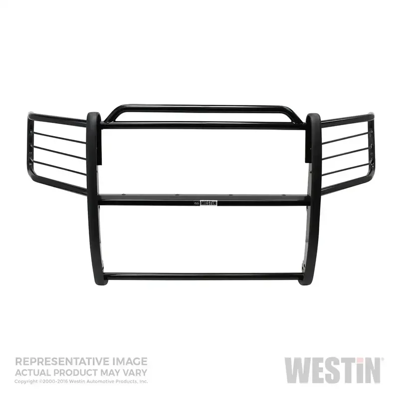 Westin Sportsman Black Steel Grille Guard With Dual Hood Bars 1