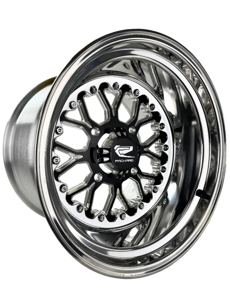 Wishbone Forged Wheel – Polished Gloss Black Finish 1