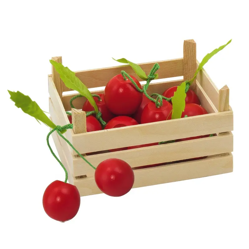 Wooden Cherry Fruit Set In Storage Box – Montessori-Inspired Toy 1