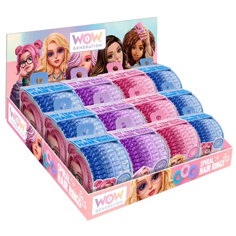 Wow Generation Spiral Hair Elastics Set – Assorted Colors 1