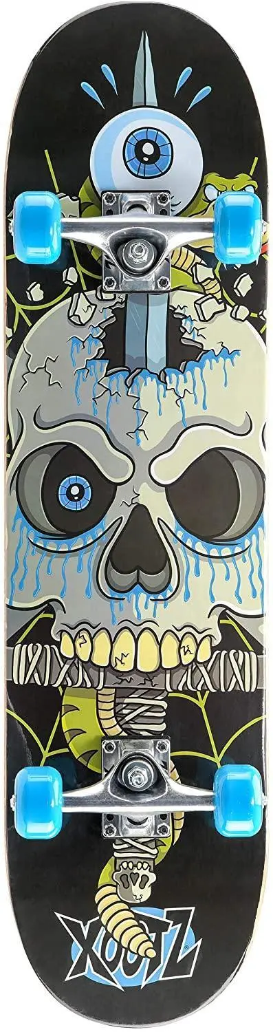 Xootz 31-Inch Snake Skull Graphic Trick Skateboard 1