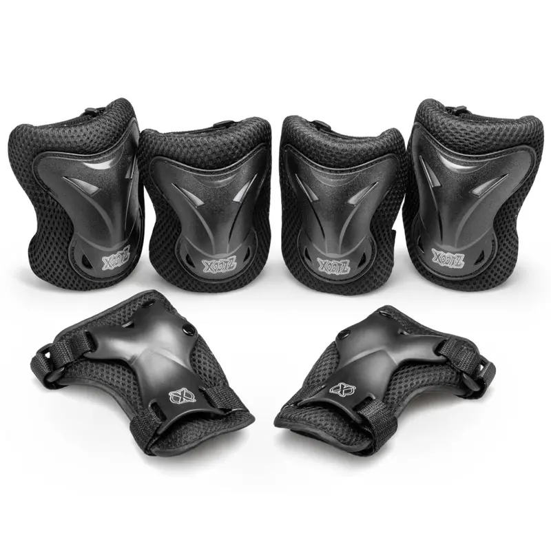 Xootz Kids Protective Pad Set – Black, Size M (Ages 6–10) 1